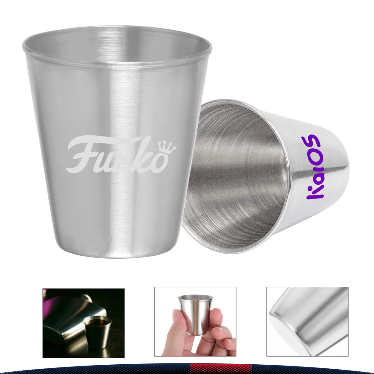 2.5 oz. Lisle Metal Shot Glasses 1