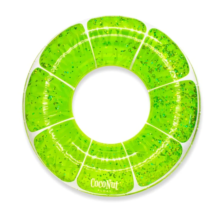 Lime Glitter Pool Rings 1