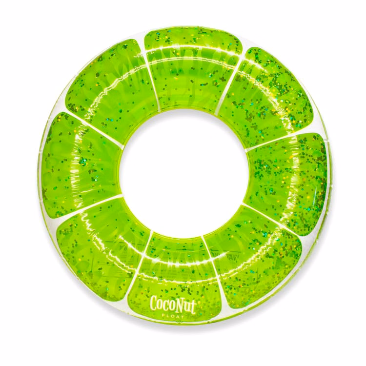 Lime Glitter Pool Rings