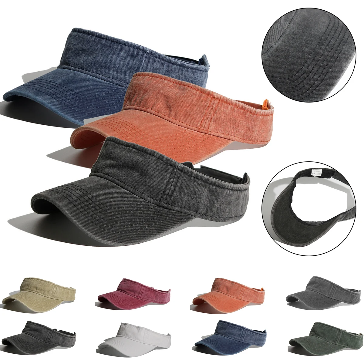 Adjustable Sports Sun Visor Hats Cotton 1