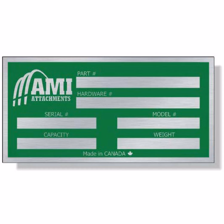 .020 Satin Aluminum Metal Plate, Spot Colour, 12.1 to 15 Sq/In