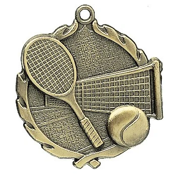 Tennis Wreath Medal, 1 3/4" 1
