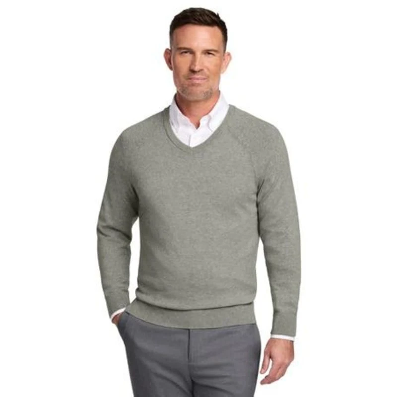 Brooks Brothers Cotton Stretch V-Neck Sweater 1