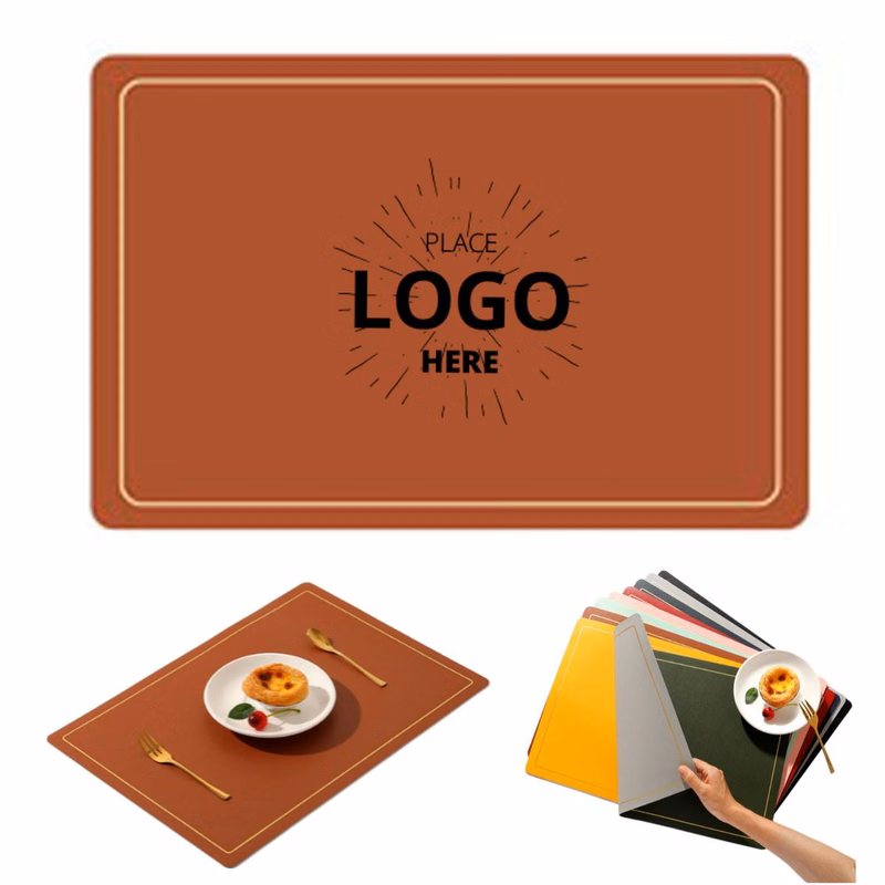 Square Leather Solid Color Table Placemat