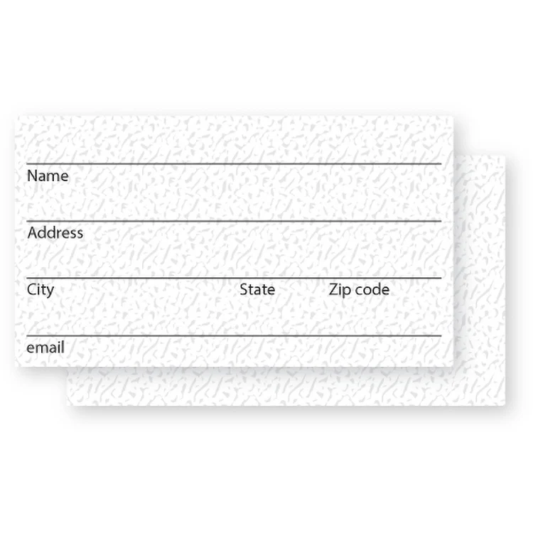 AMERICAN Stock 14 pt Address Card, 2" x 3.5" 1