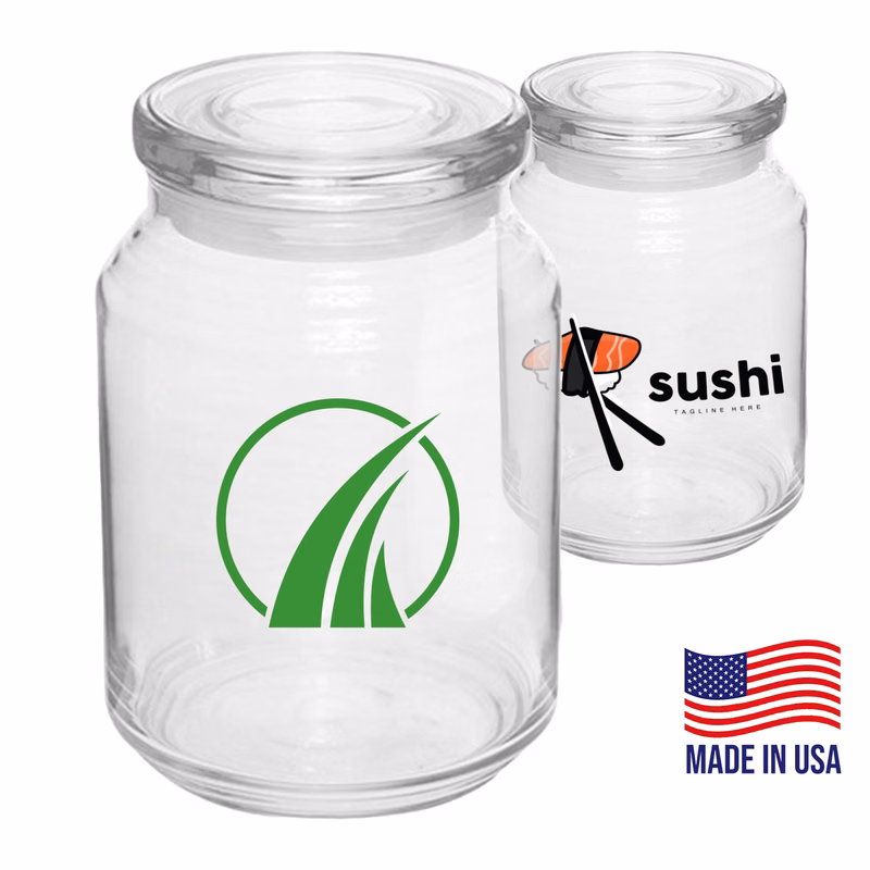26 oz. ARC Custom printed Candy Flat Lid Jars