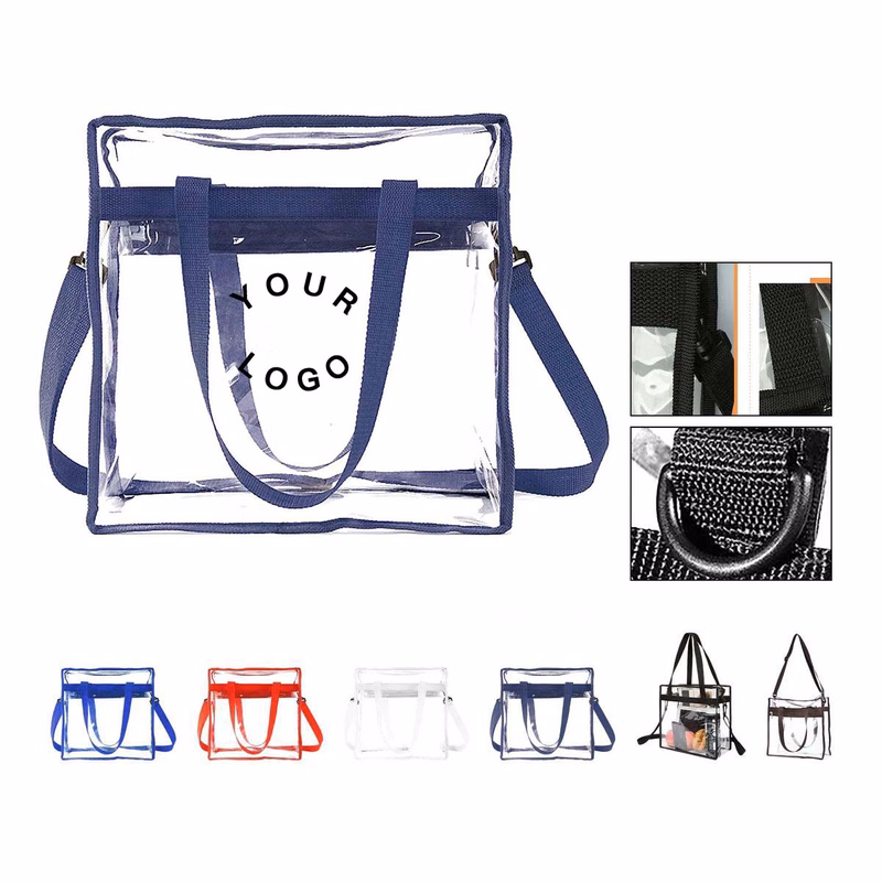 Transparent Stadium Tote Bag with Nylon Handles