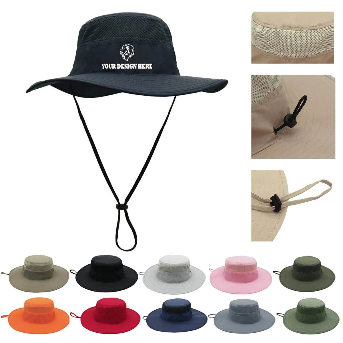 Wide Brim UV Sun Protection Fishing Bucket Hat 1