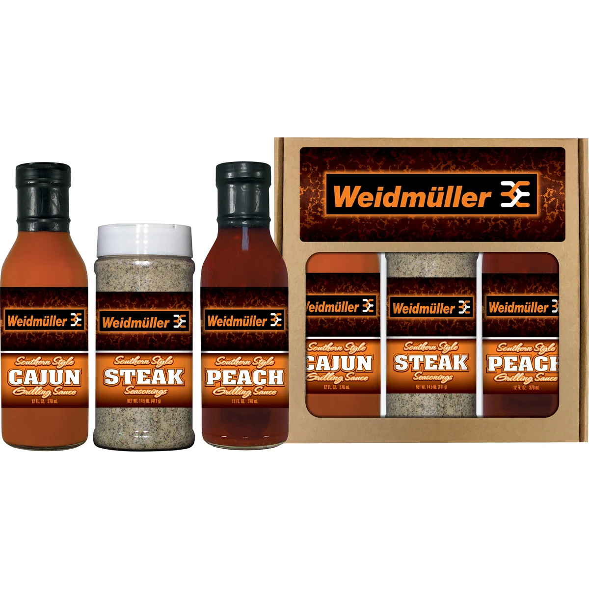 Wet/Dry Grilling Set (2x12oz - 1xPint) 1