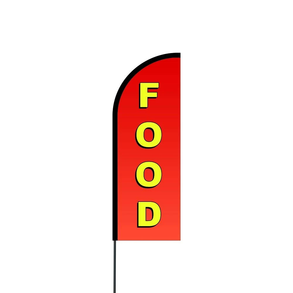 Food Flag Kit 14' Feet Feather Flag Sign Outdoor Banner 1