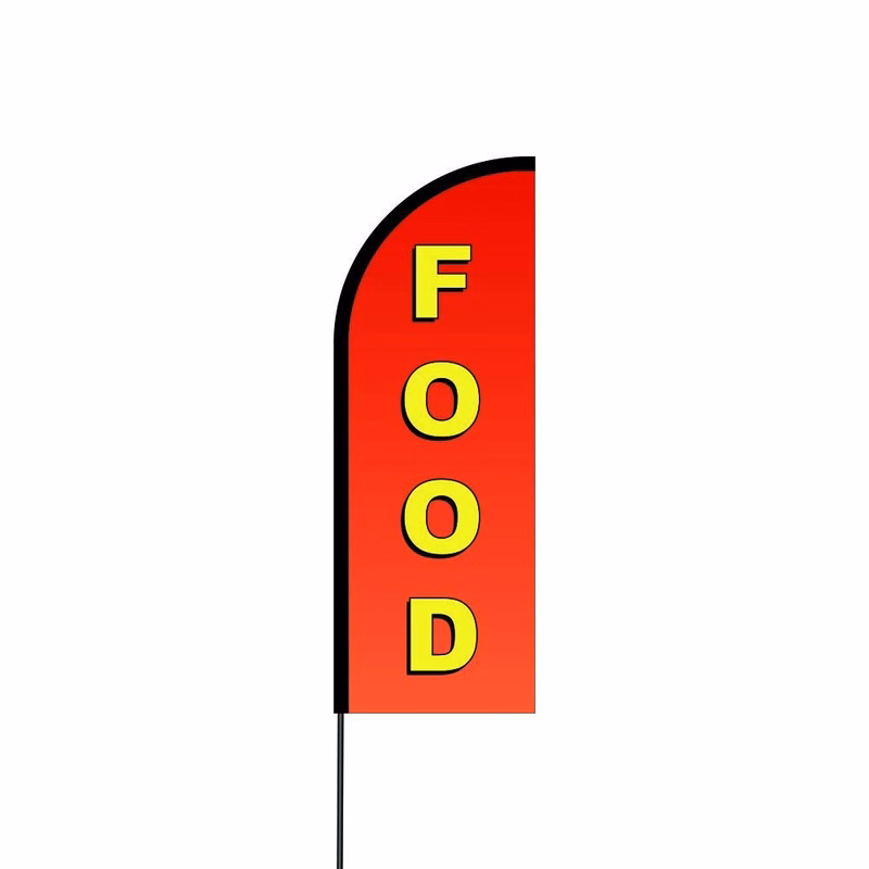Food Flag Kit 14' Feet Feather Flag Sign Outdoor Banner