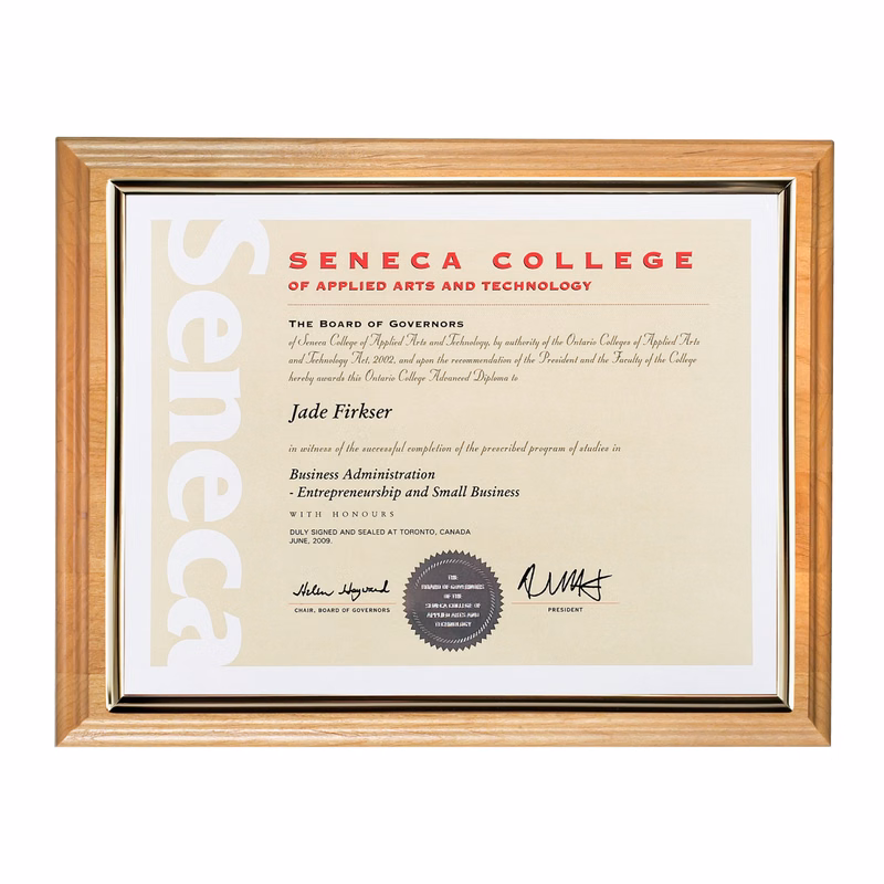 Bamboo Certificate Holder