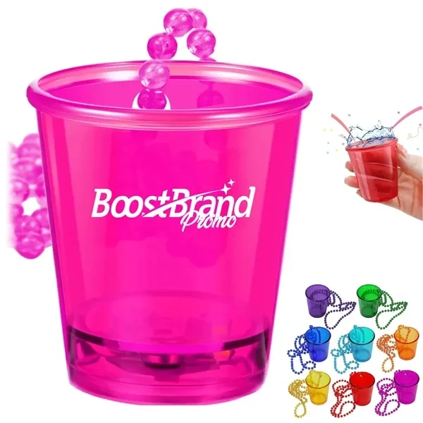 Custom Beaded Necklace Mini Cups with Vibrant Beads — Festive Party Giveaway 1