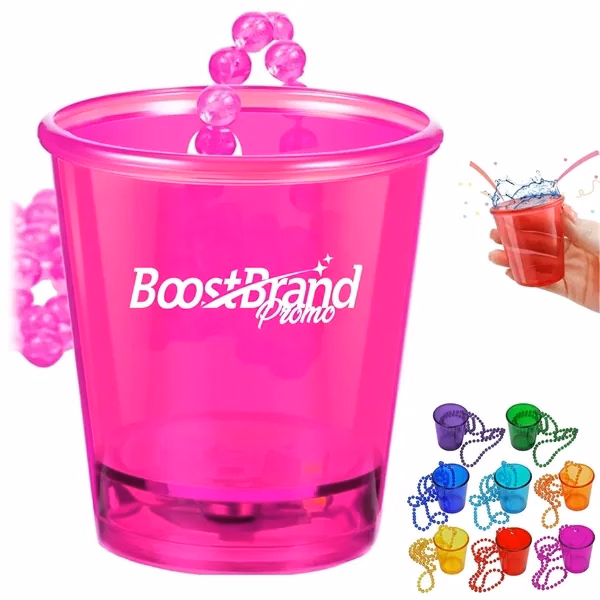 Custom Beaded Necklace Mini Cups with Vibrant Beads — Festive Party Giveaway