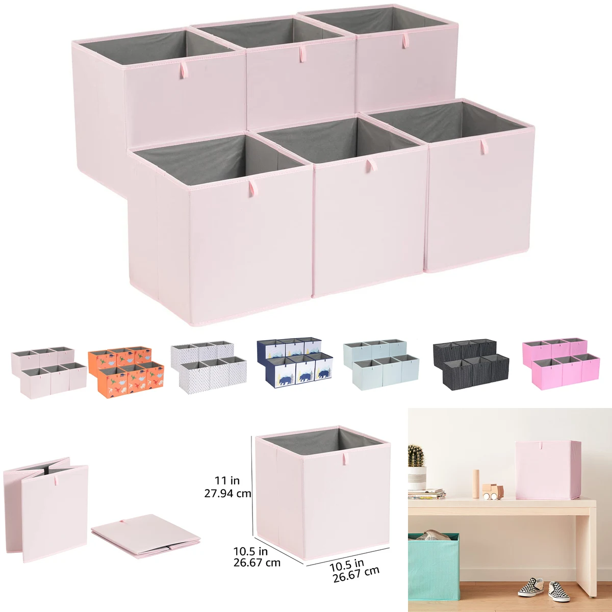 Collapsible Fabric Storage Cube 1