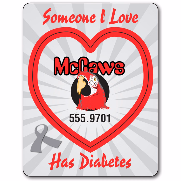 Awareness Magnet - Picture Frame Heart Punch (3.5x4.5) - 25 Mil.