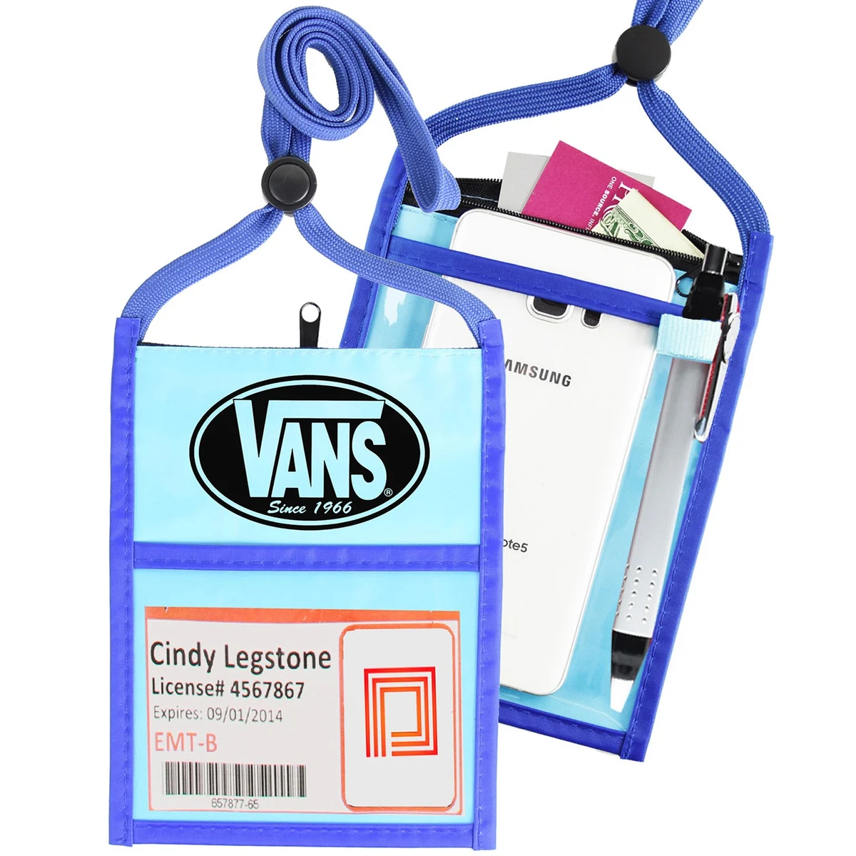 NYLON TWO TONE DOUBLE WINDOW POUCH 1