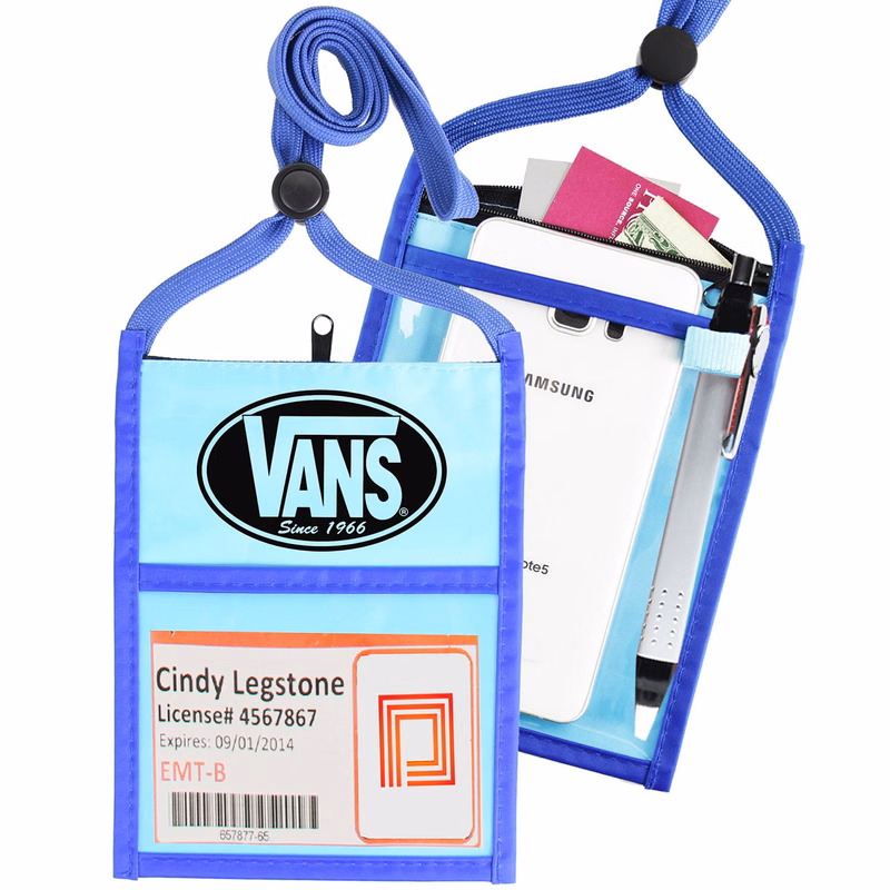 NYLON TWO TONE DOUBLE WINDOW POUCH
