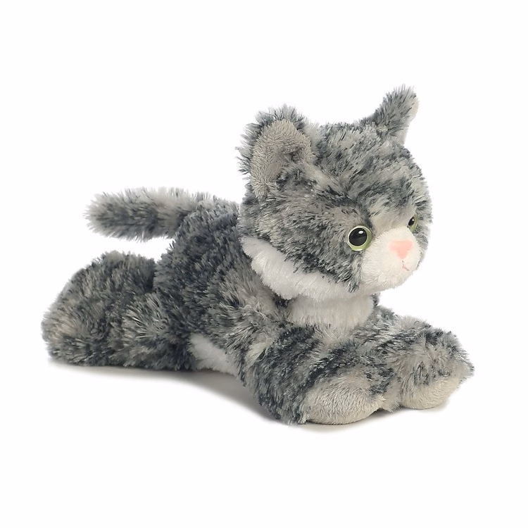 8" Lily Grey Tabby Cat