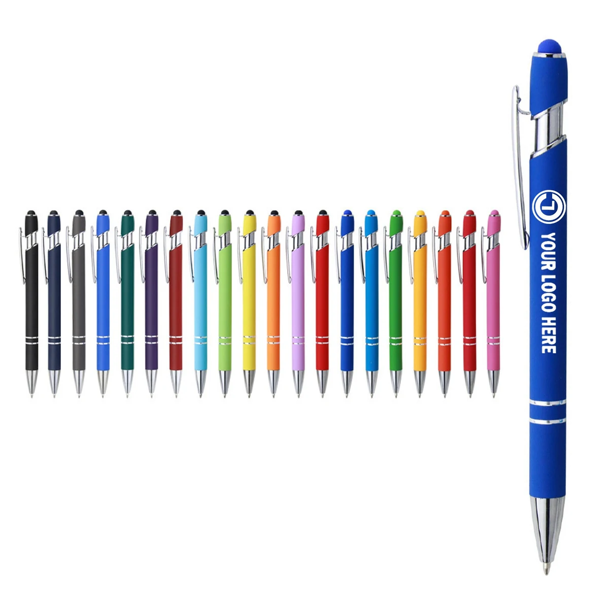 Soft-Touch 2 in 1 Metal Stylus Pen 1