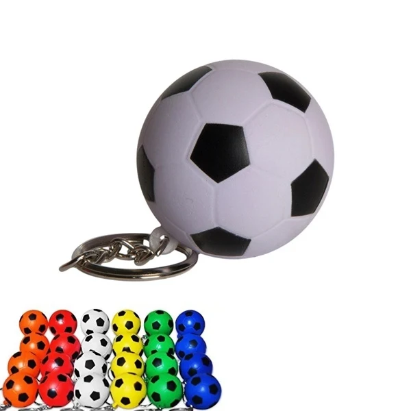 Soccer Ball Stress Reliever Keyring 1