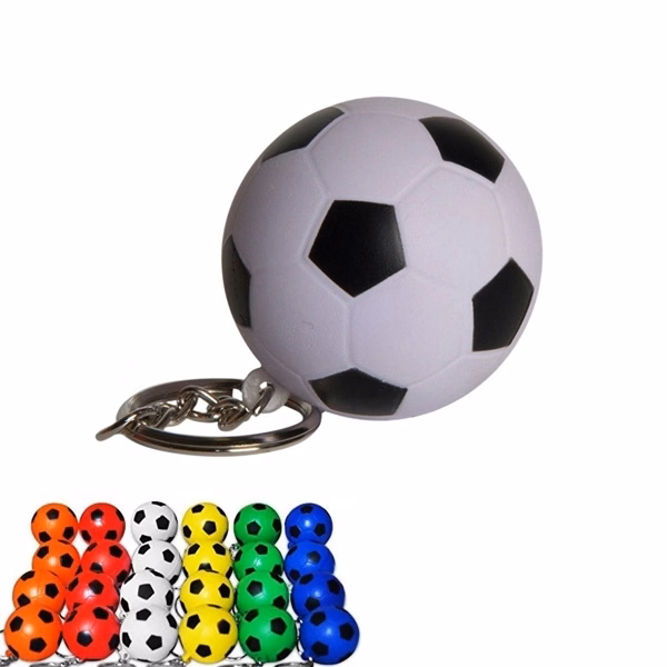 Soccer Ball Stress Reliever Keyring