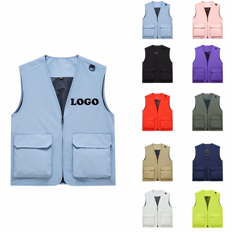 MOQ 5 Piece Multi-Pocket Work Vest