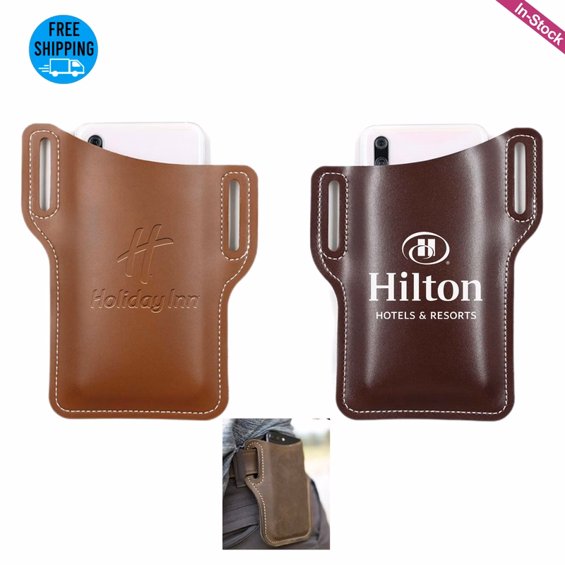 Vegan Leather Cellphone Holster Belt Phone Pouch