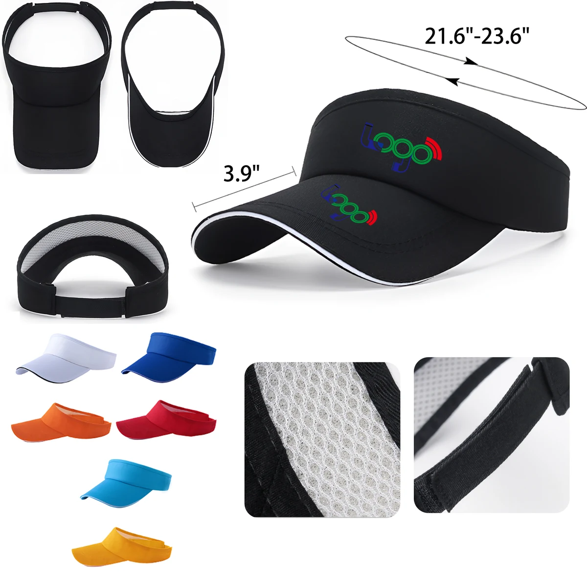 MOQ 50 PCS Versatile Tennis Golf Sun Hat Visors 1