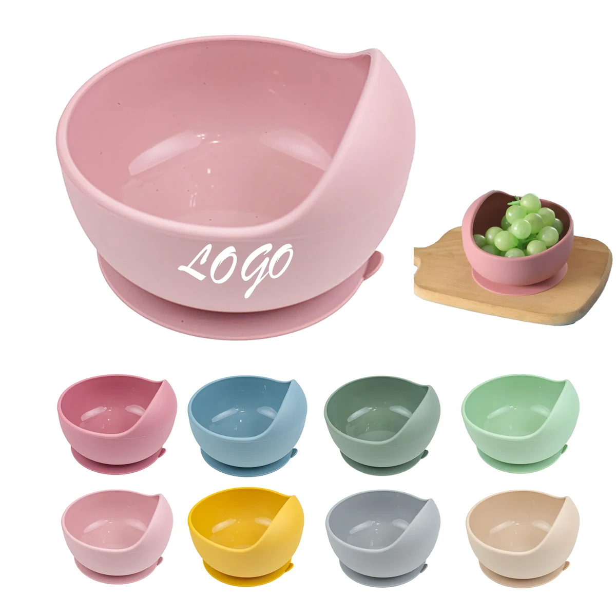 Baby Suction Bowl Food Grade Silicone MOQ 100 1