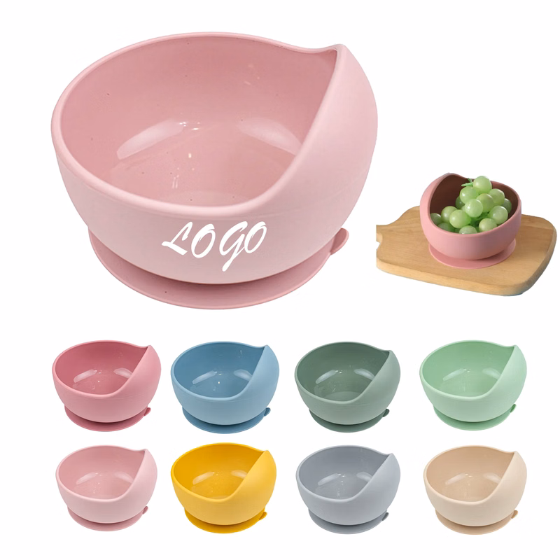 Baby Suction Bowl Food Grade Silicone MOQ 100