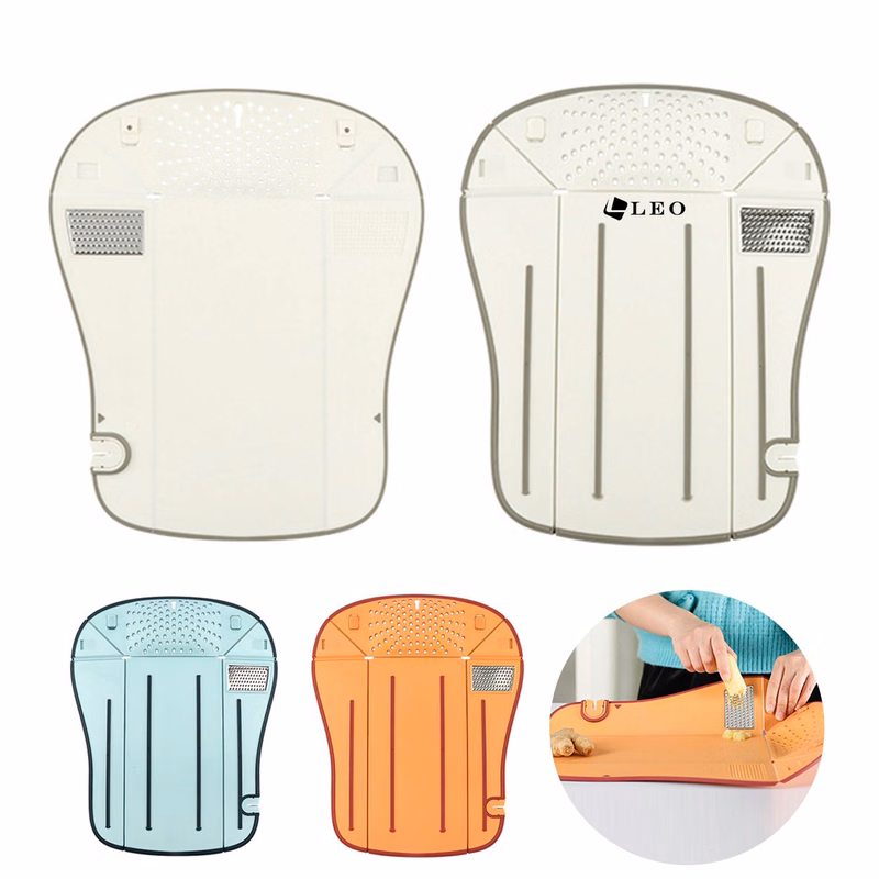 6 in 1 Folding Chopping Board Foldable Cutting Mat Strainer