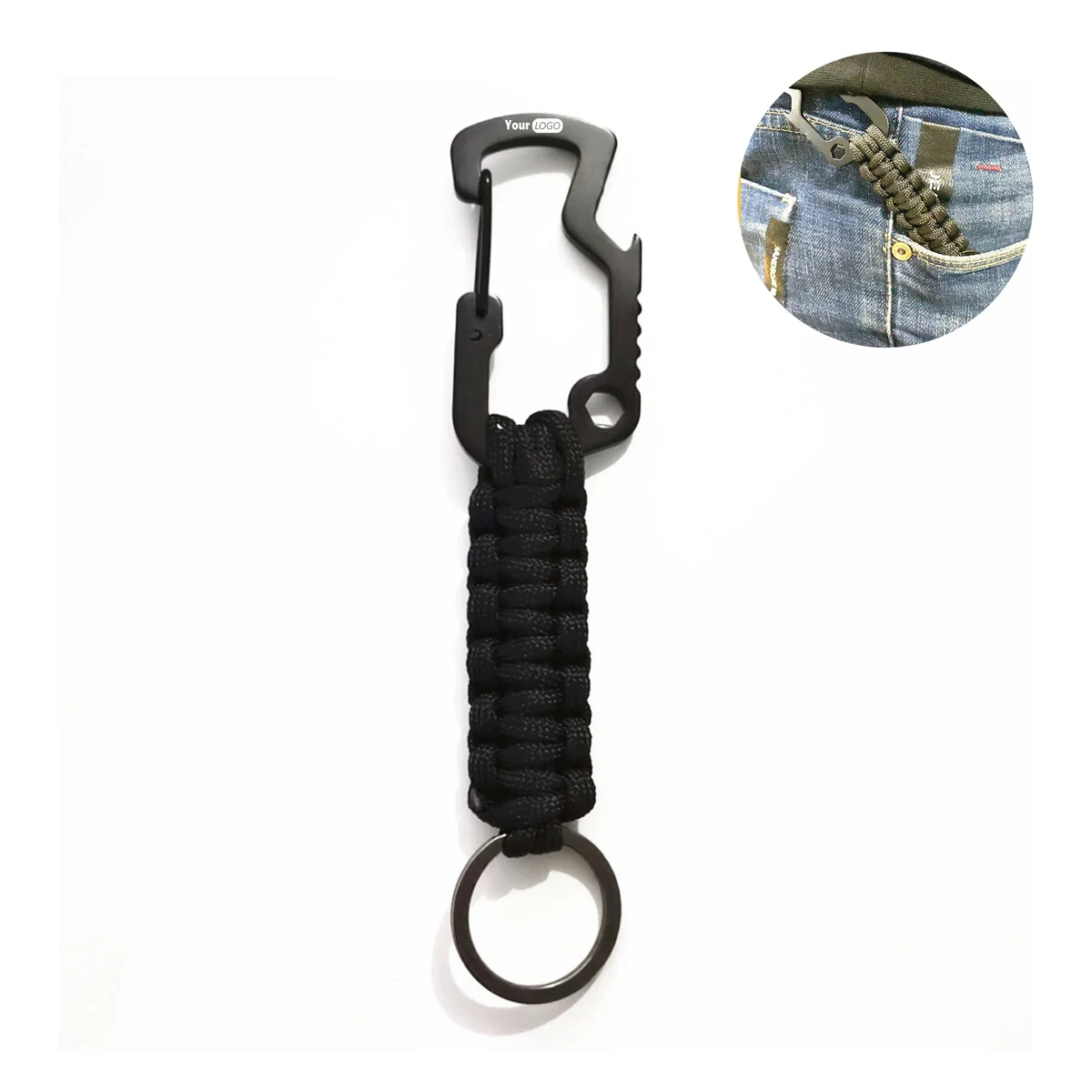 Nylon Outdoor Survival Mountaineering Keychain, Set Of 10 Ea 1