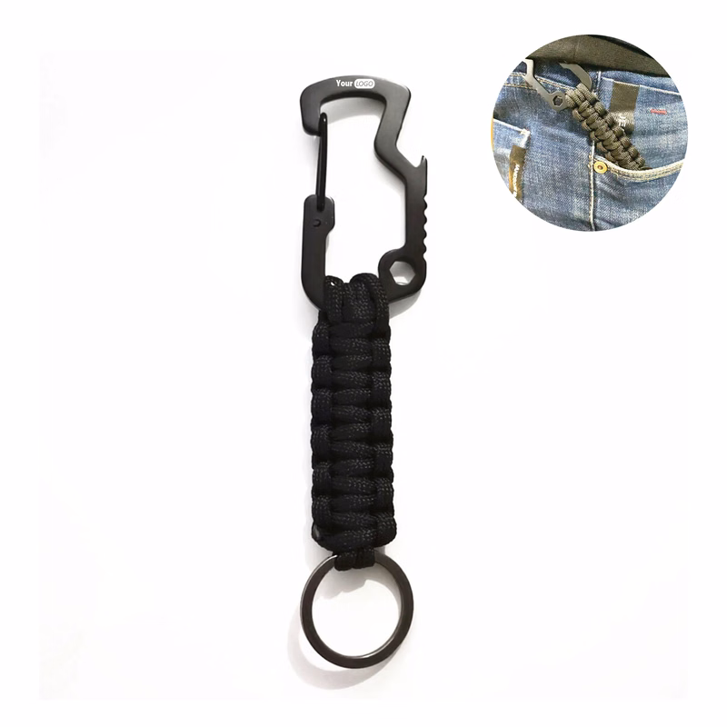 Nylon Outdoor Survival Mountaineering Keychain, Set Of 10 Ea