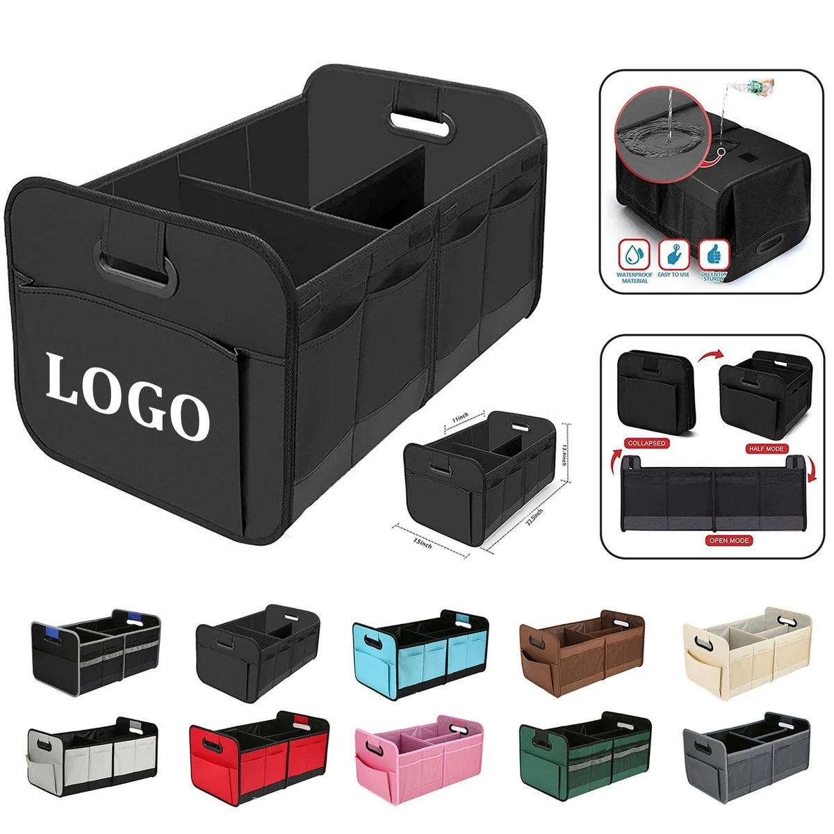 Multi Compartment Car Trunk Organizer 1