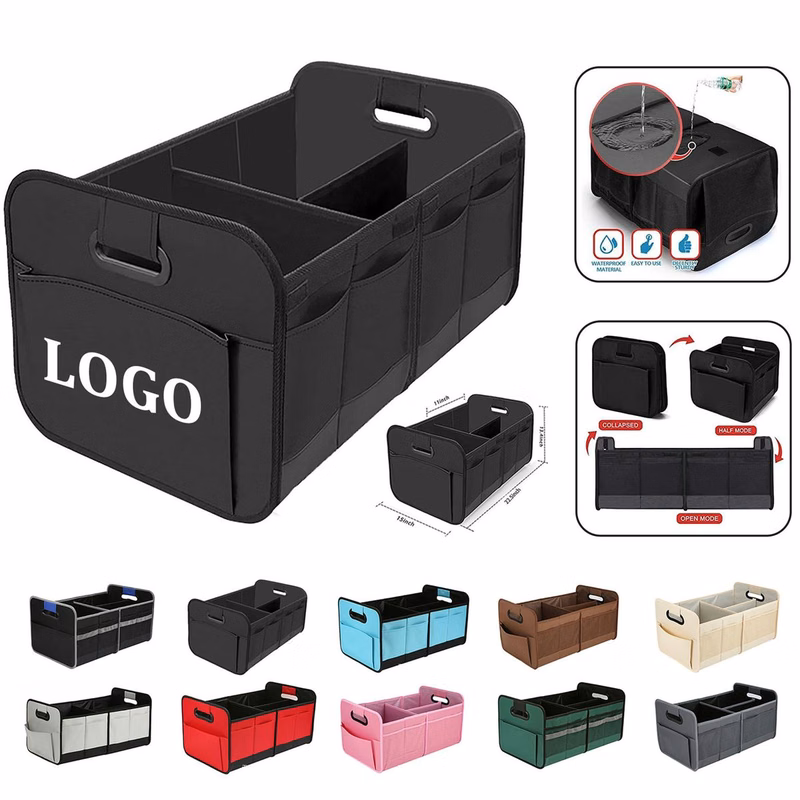 Multi Compartment Car Trunk Organizer