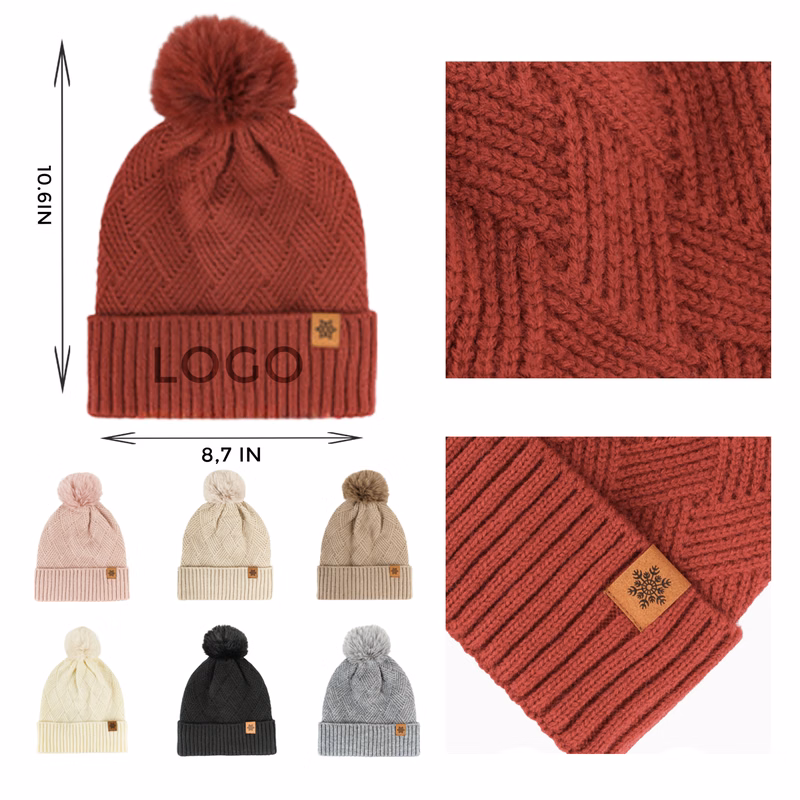 MOQ 10 PCS Stylish Warm Knitted Hat
