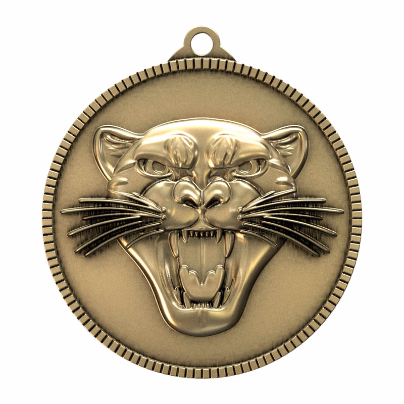 Antique Gold Panther Classic Legacy Medallion (2")