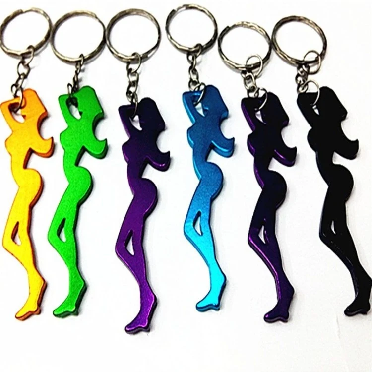 Beauty Shaped Bottle Opener Keychain 1