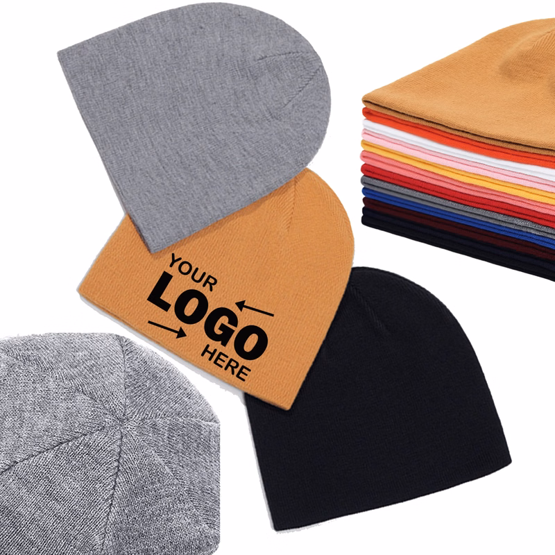 Multi Color Soft Warm Acrylic Knitted Beanie For Cold Weather