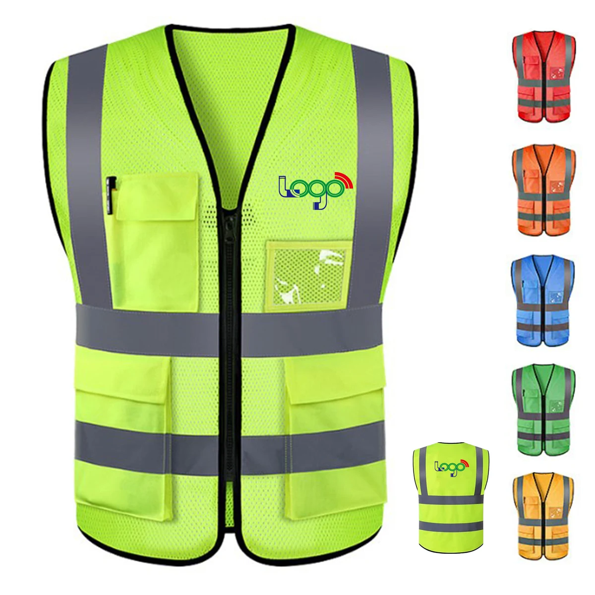 Lightweight Mesh Safety Vest with Reflective Strips 1