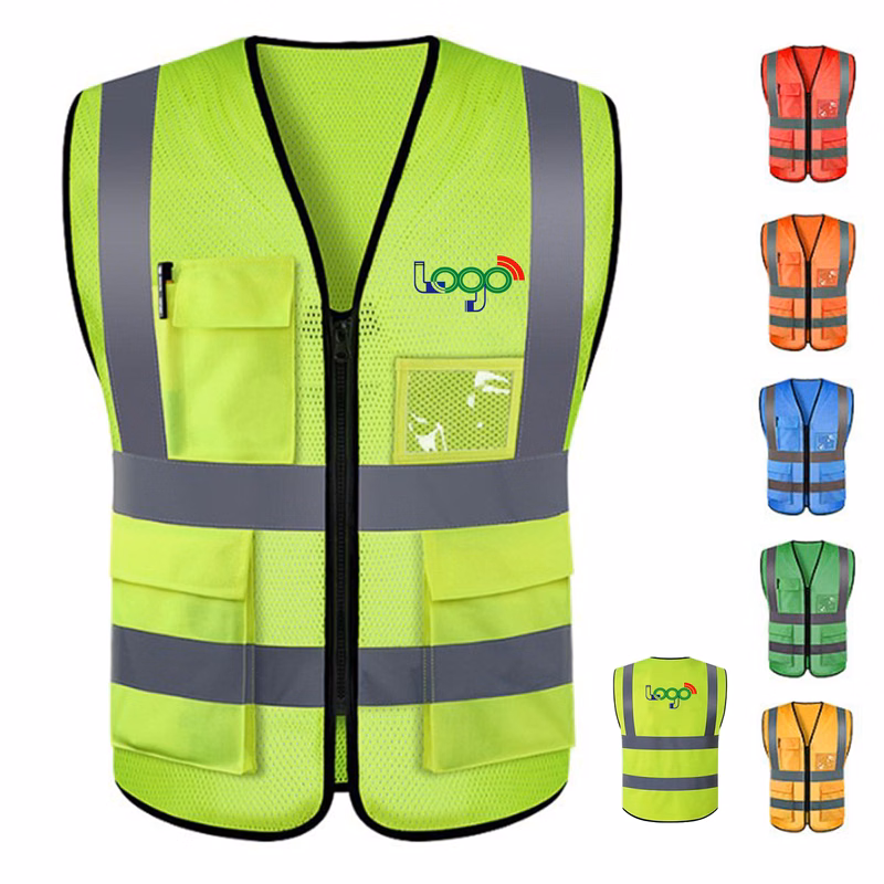 Lightweight Mesh Safety Vest with Reflective Strips