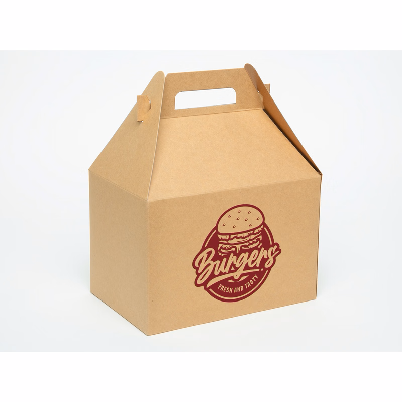 One Color Gable Carry Out Box (9" x 6" x 6")