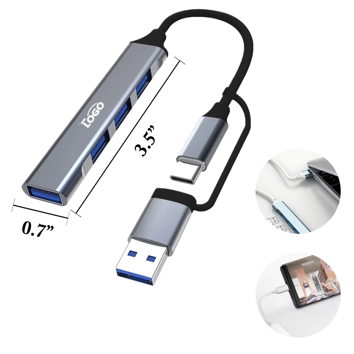 MOQ50 Dual Port USB Connector for Mouse Keyboard Card Reader 1