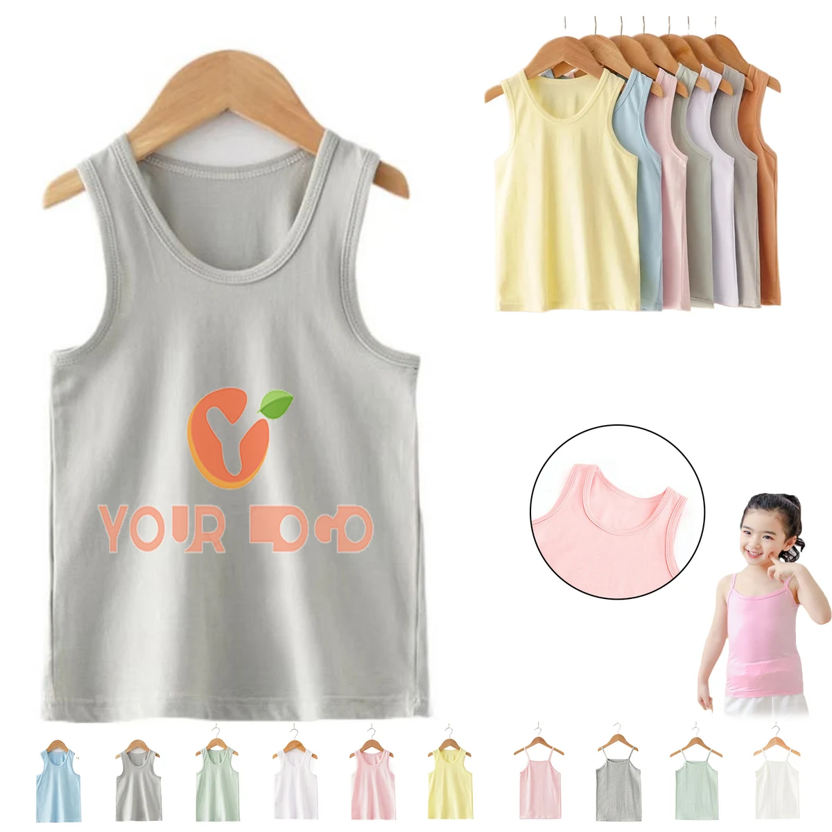 Childrens Pure Cotton Summer Vest 1