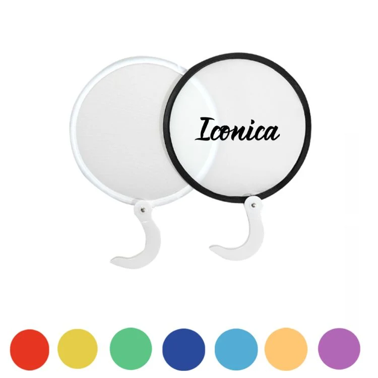 Round Handheld Folding Fan 1