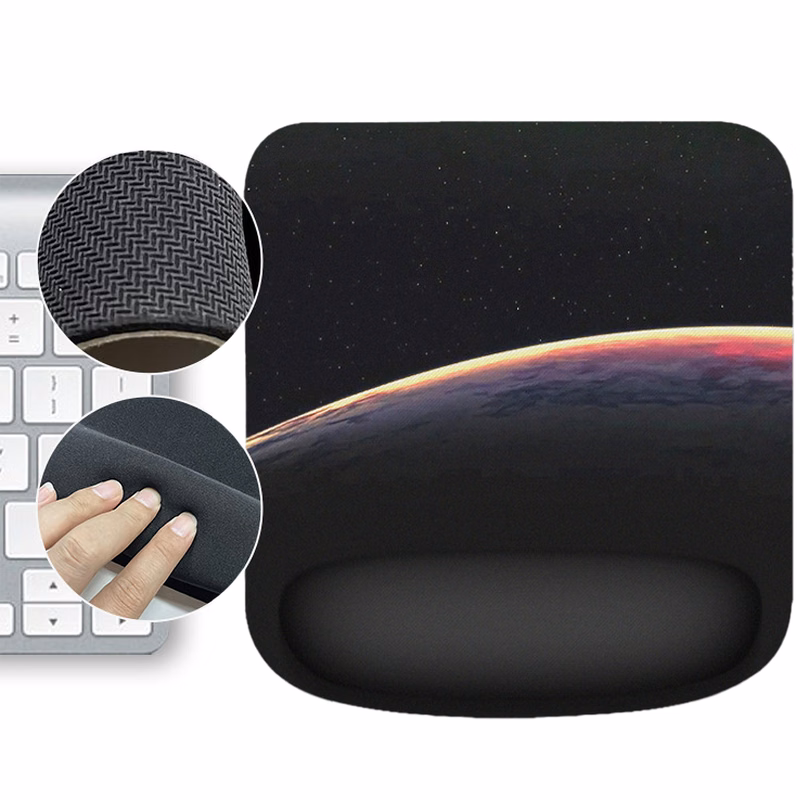 Mouse Pad With Wrist Support Comfortable Anti-slip Ergonomic