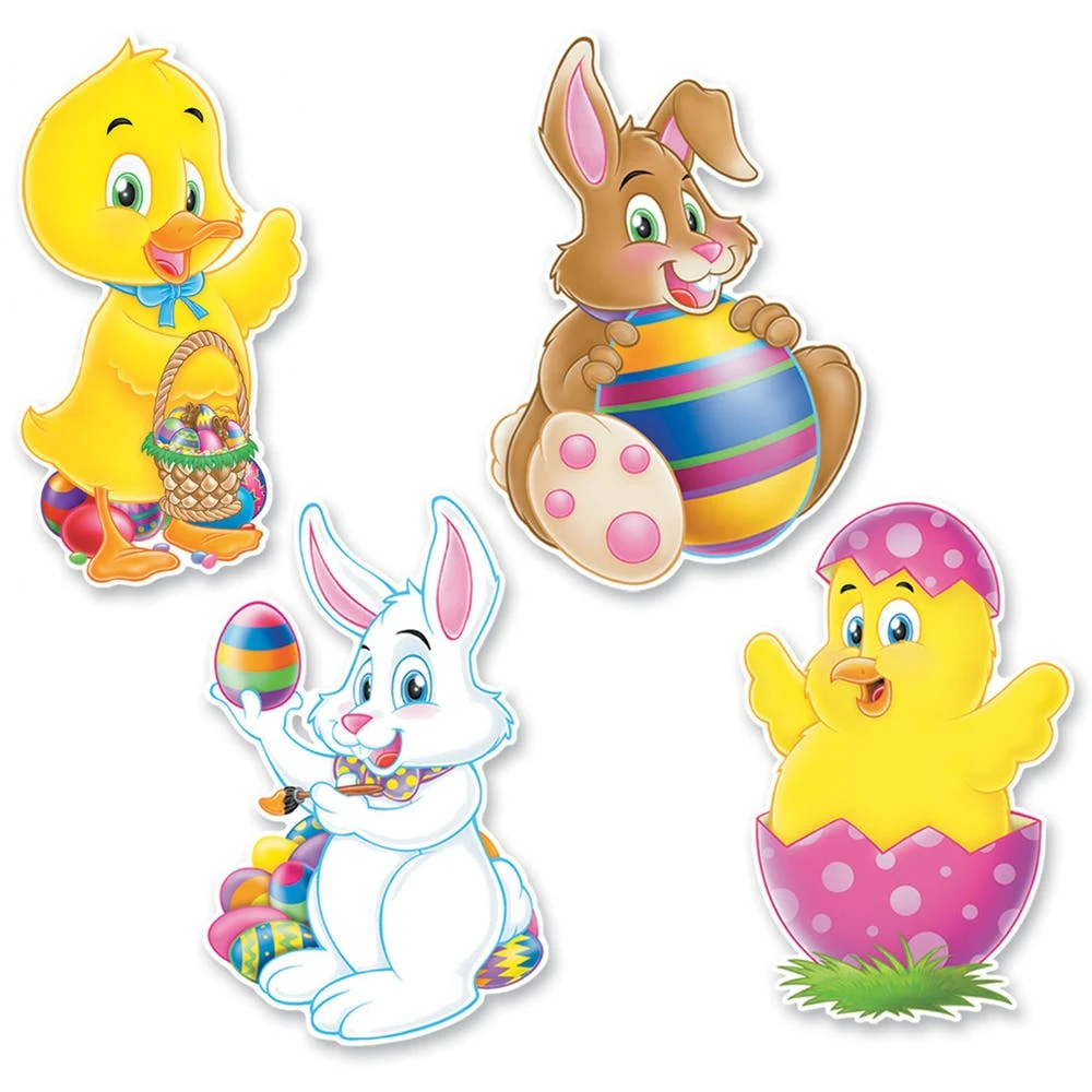 Easter Animal Cutouts - Assorted 14" 1