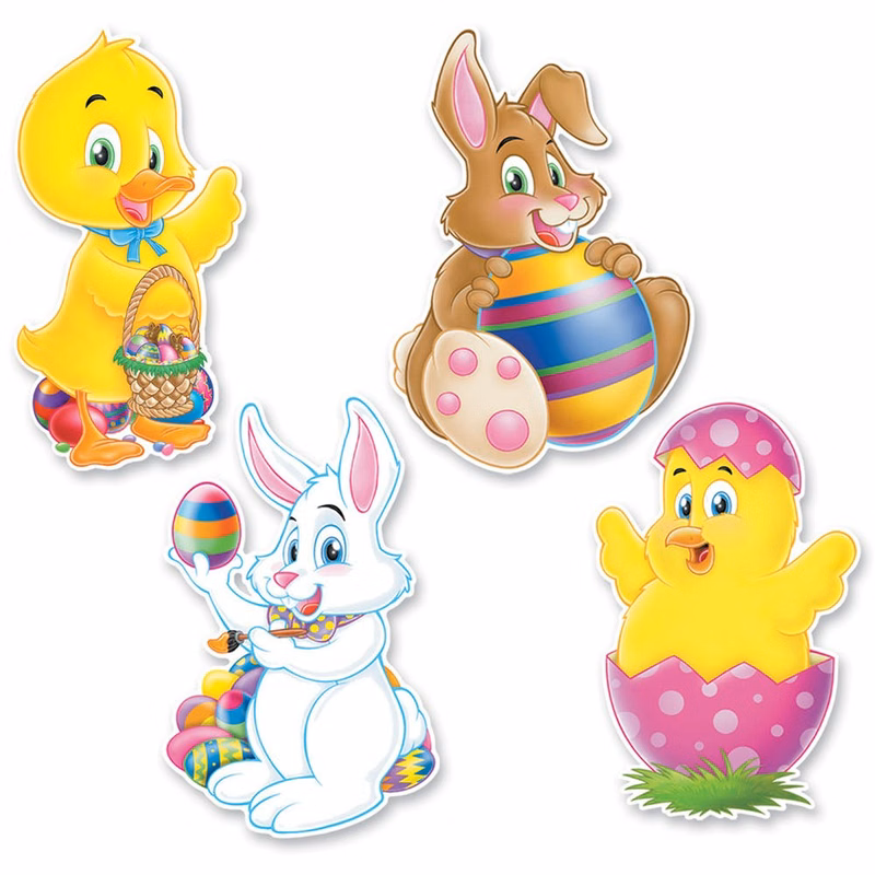 Easter Animal Cutouts - Assorted 14"