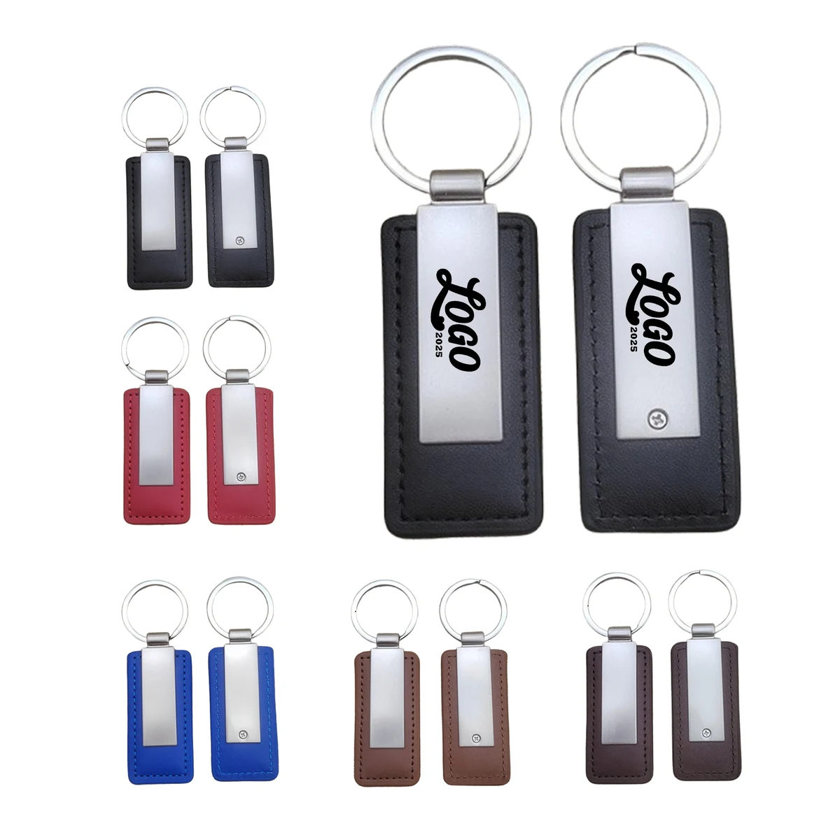 Metal Leather Keychain 1